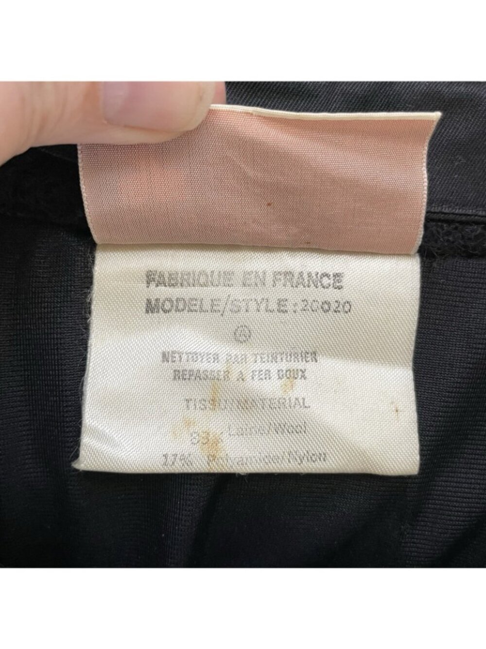Vintage 1970s Courreges Paris Jacket Size C US Medium Large Black Boucle Wool - Picture 13 of 13